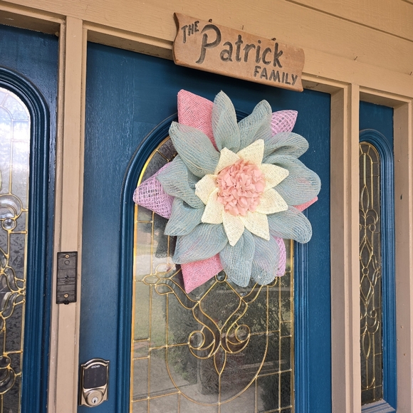 Large Spring Pink & Blue Flower - Picture 3 of 5